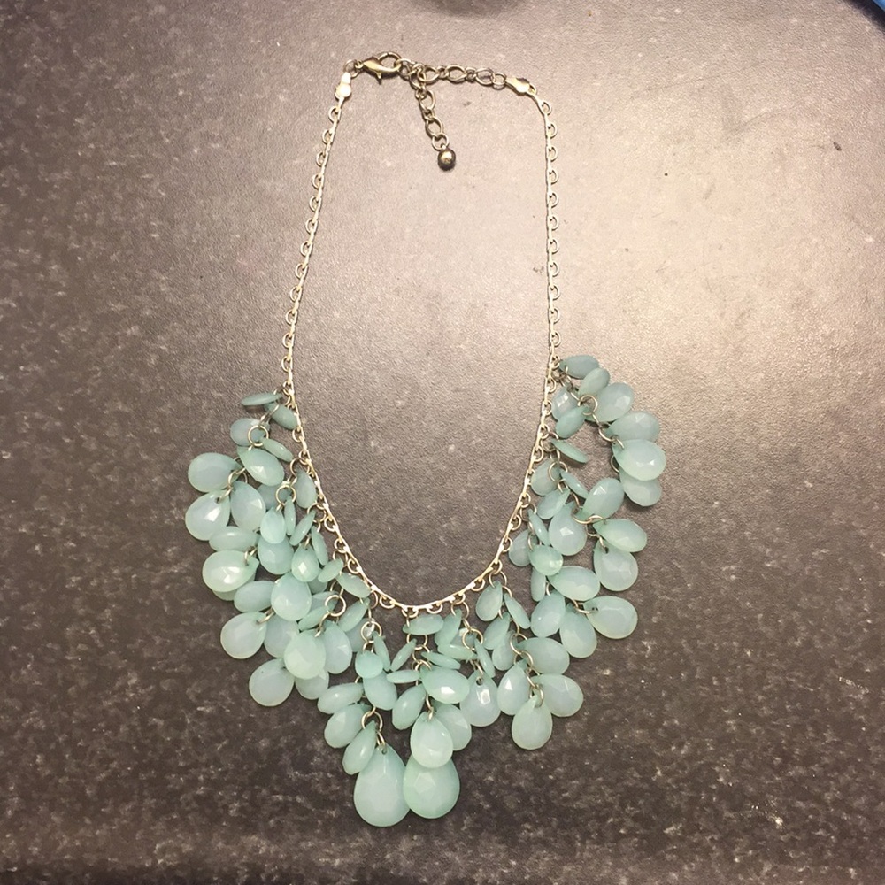 Chunky teal necklace